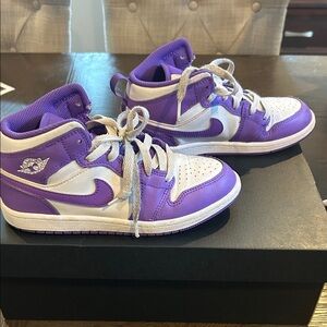 Kids Purple and White Sneakers